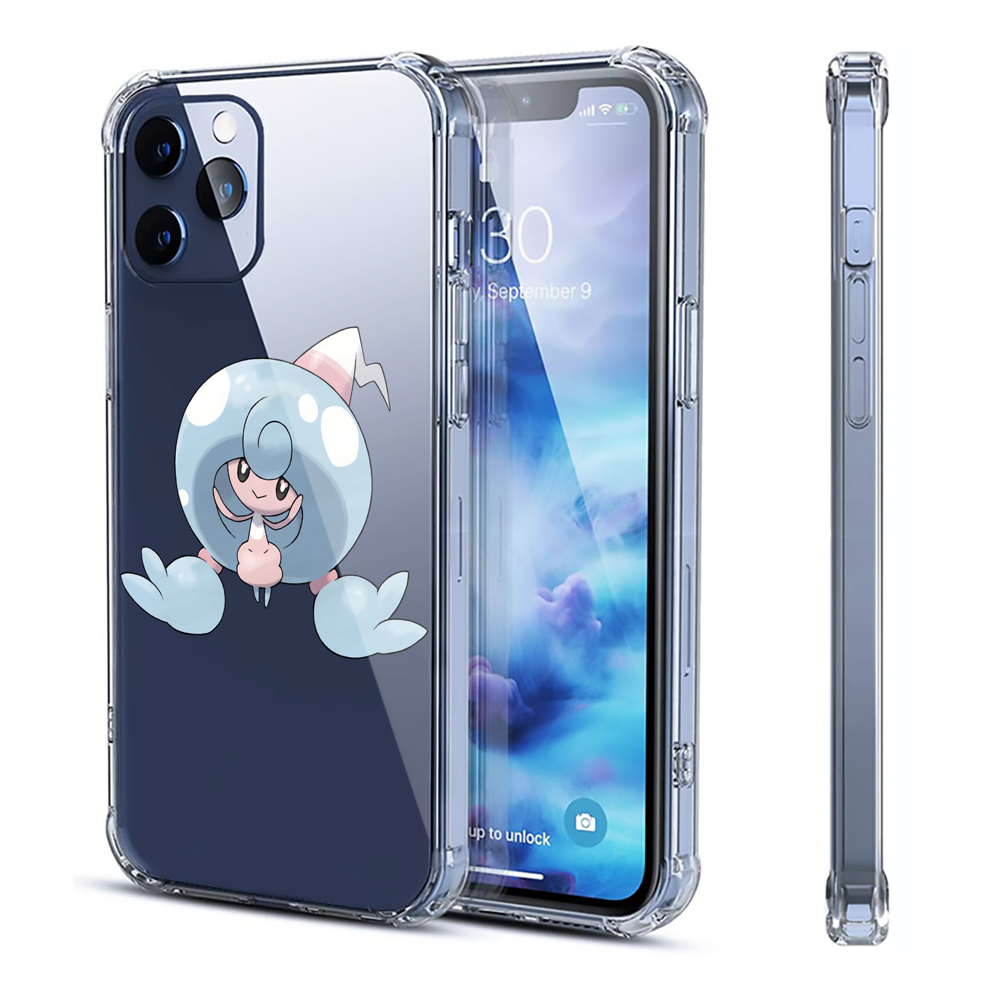 （画像用） ポケットモンスター Pokémon 【iPhone 12シリーズ対応】透明スマホケース（クリアソフトケース）